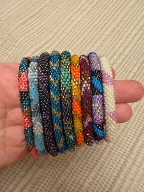 9 Seed Bead Nepal Bracelets